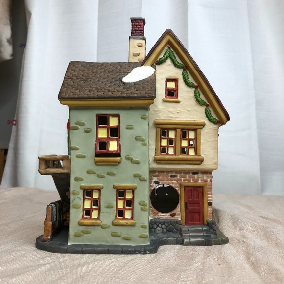 Pottery Shop Christmas Holiday Village Collectible Glitter Detail - Picture 6 of 14
